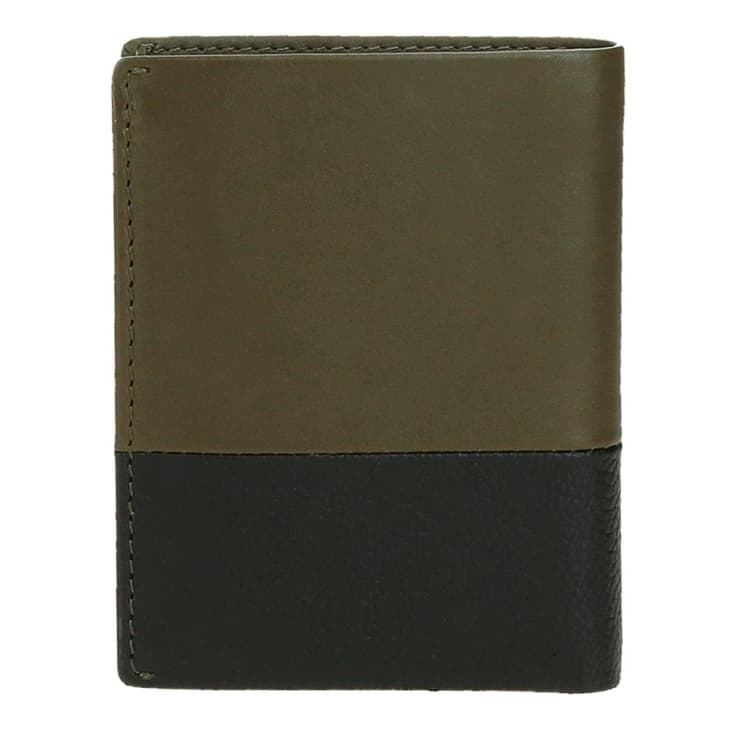 pepe jeans dual monedero tarjetero verde caqui vertical