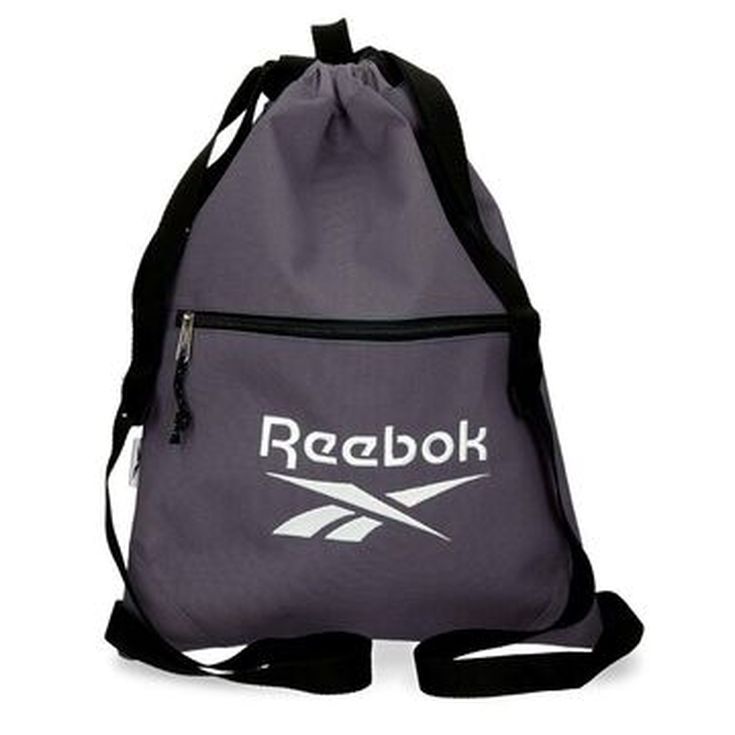 reebook saco mochila con cremallera boston gris