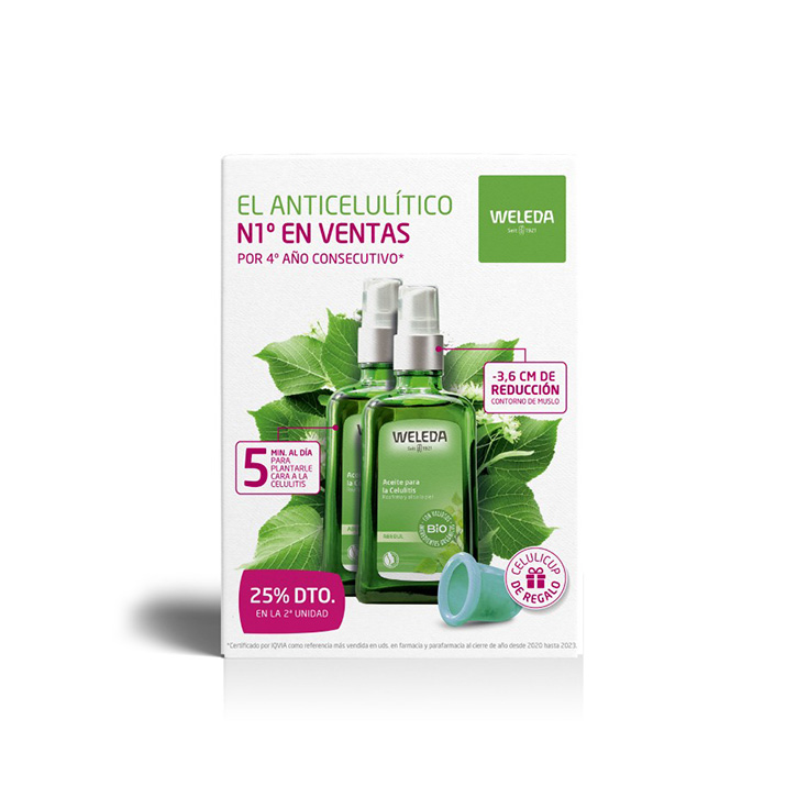 weleda aceite de abedul anticelulitico 100ml duplo