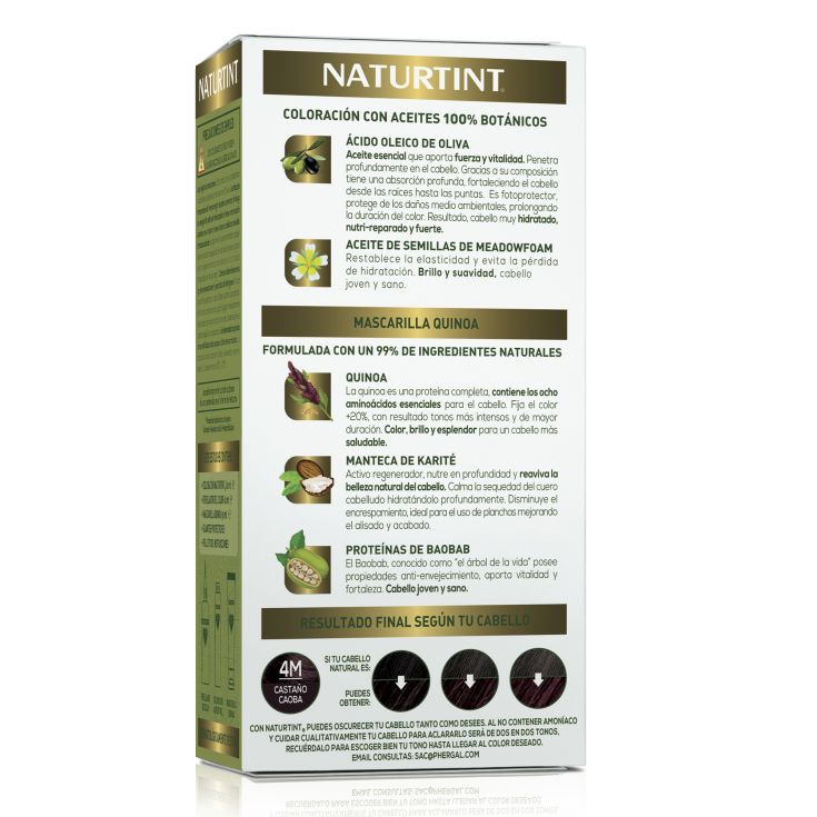naturtint tinte permamente 4m castaño caoba