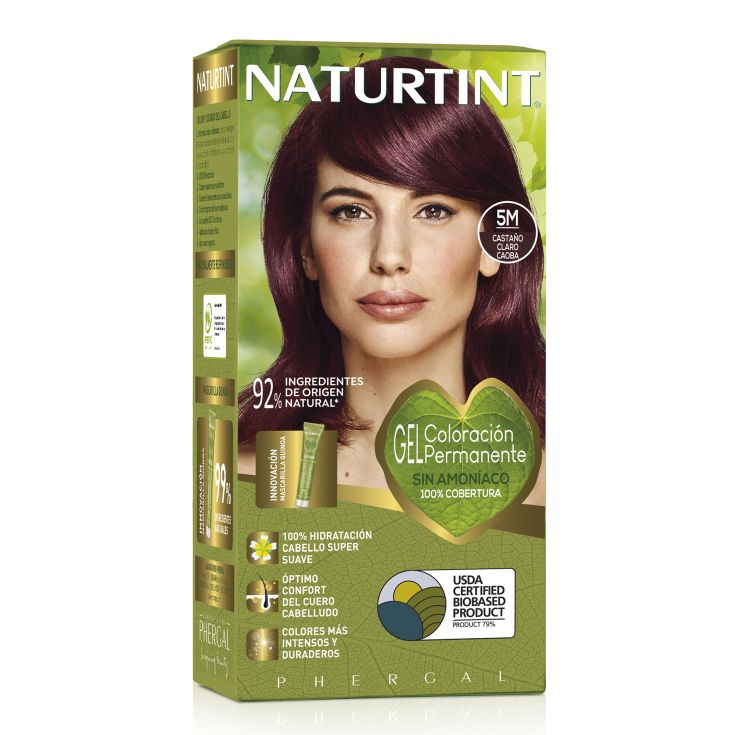 naturtint tinte permamente 5m castaño claro caoba
