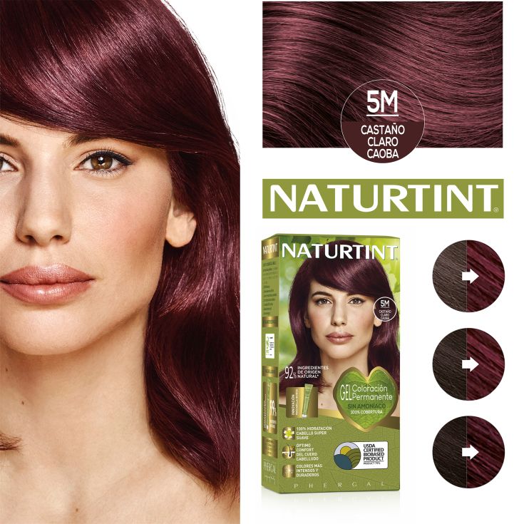 naturtint tinte permamente 5m castaño claro caoba