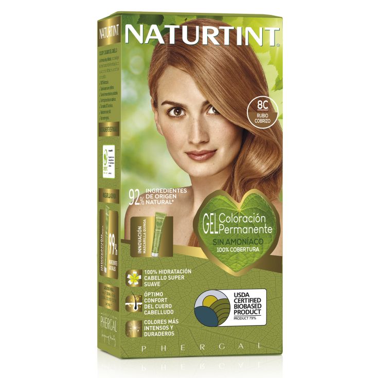 naturtint tinte permamente 8c rubio cobrizo