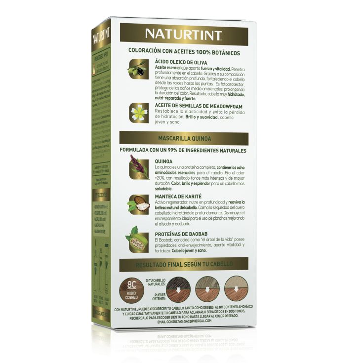 naturtint tinte permamente 8c rubio cobrizo