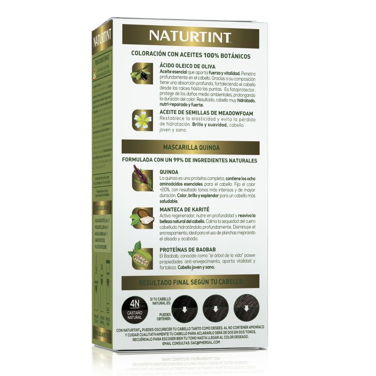 naturtint tinte permamente 4n castaño natural