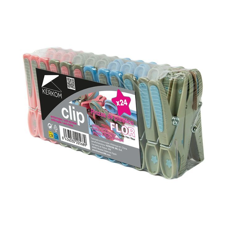 pinza kerkom klip flor 24 unidades