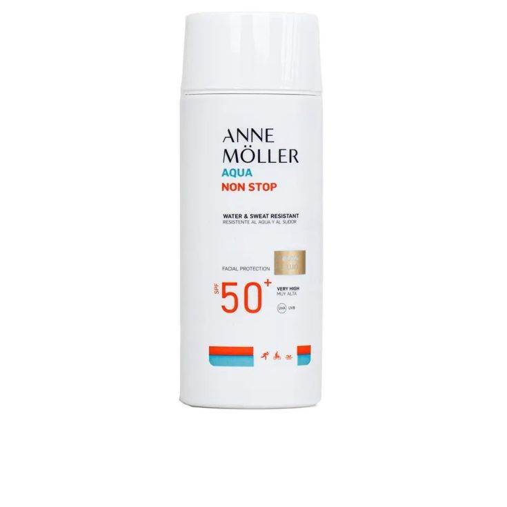 anne möller non stop aqua fluido glowprotector solar facial spf50+ resistente agua y sudor