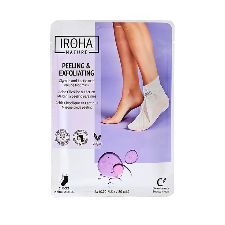iroha calcetines mascarilla para pies exfoliacion lavanda iroha calcetines mascarilla para pies exfoliacion lavanda