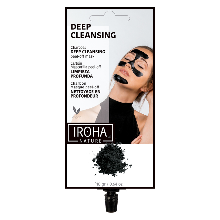 iroha mascarilla facial peel-off detox - carbon