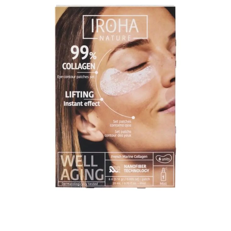 iroha parche ojos 99% collagen pack