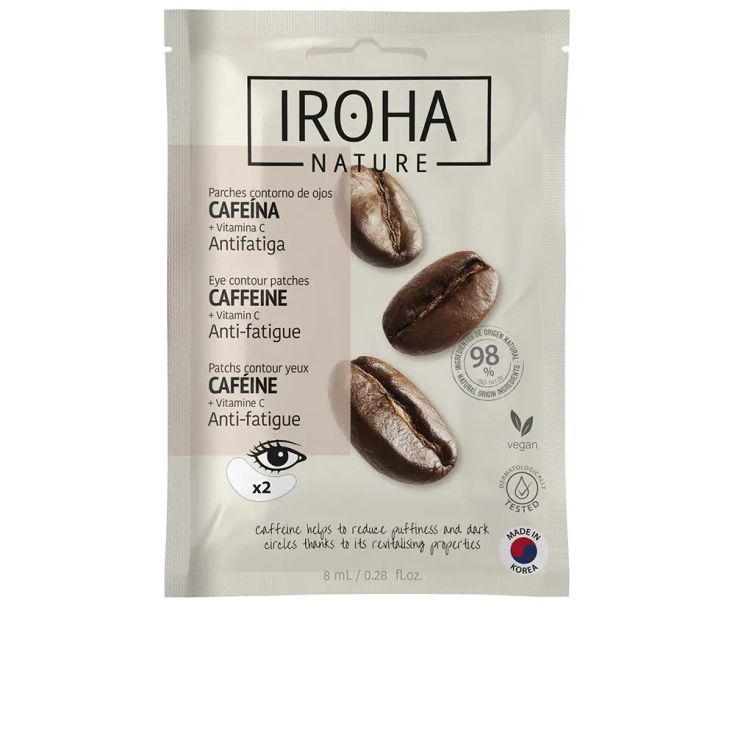 iroha parche ojos antifatiga cafe y vitamina c 1 par