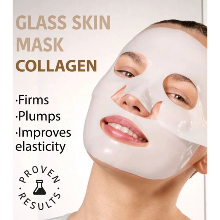 iroha mascarilla facial glass skin con colageno