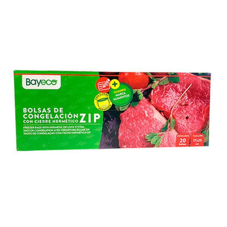 bayeco bolsa congelacion zipper pequeña 20ud