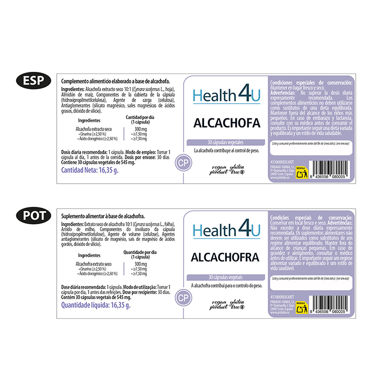 h4u alcachofera 100 comprimidos