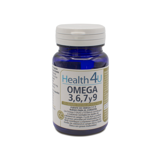 h4u omega 3, 6, 7 y 9 60 capsulas blandas de 658,2 mg