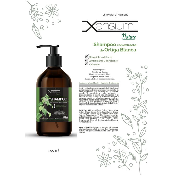 xensium nature champu extracto de ortiga para cabellos grasos 500ml xensium nature champu extracto de ortiga para cabellos grasos 500ml