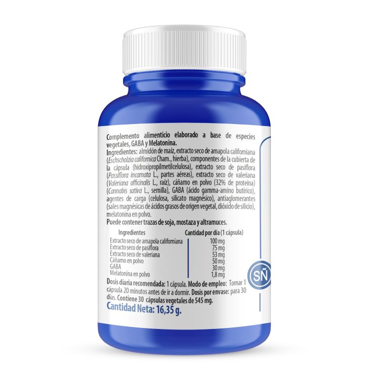 h4u melatonina+cañamo 30 capsulas