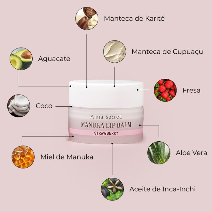 alma secret balsamo labial inchi fresa 10ml