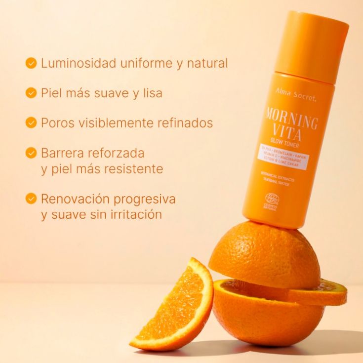 alma secret morning vita glow tonico exfoliante 150ml