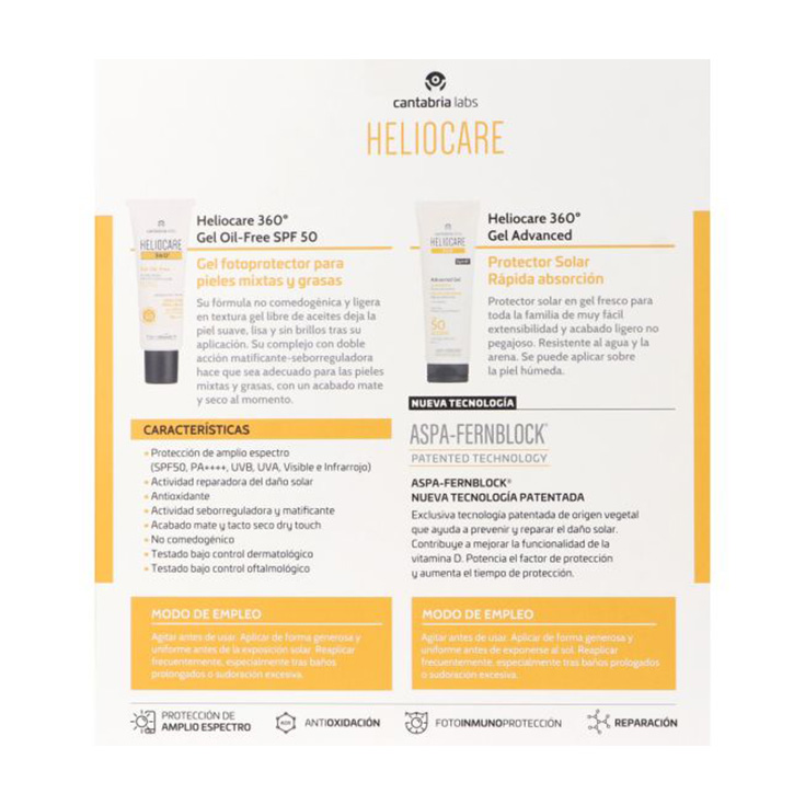 heliocare gel 360 gel oilfree+ gel regalpack