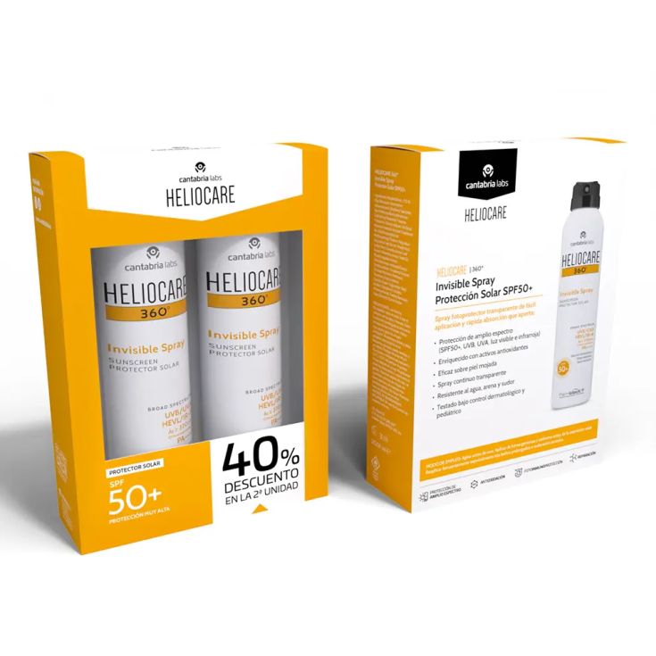 heliocare 360 protector solar invisible spray spf50 duplo