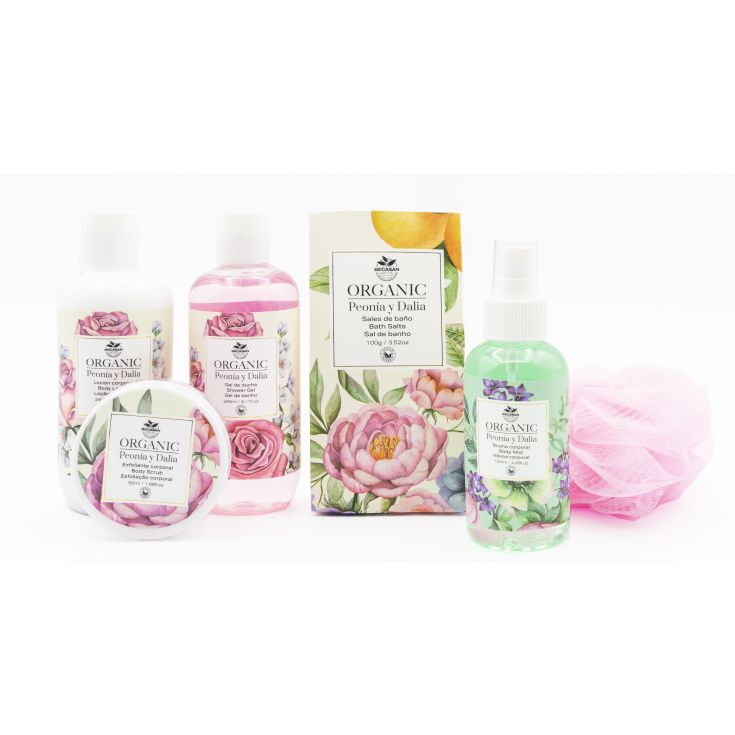 becasan cesta mimbre peonia & dalias 6 pza