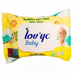 lov yc toallitas bebe aloe vera 20u