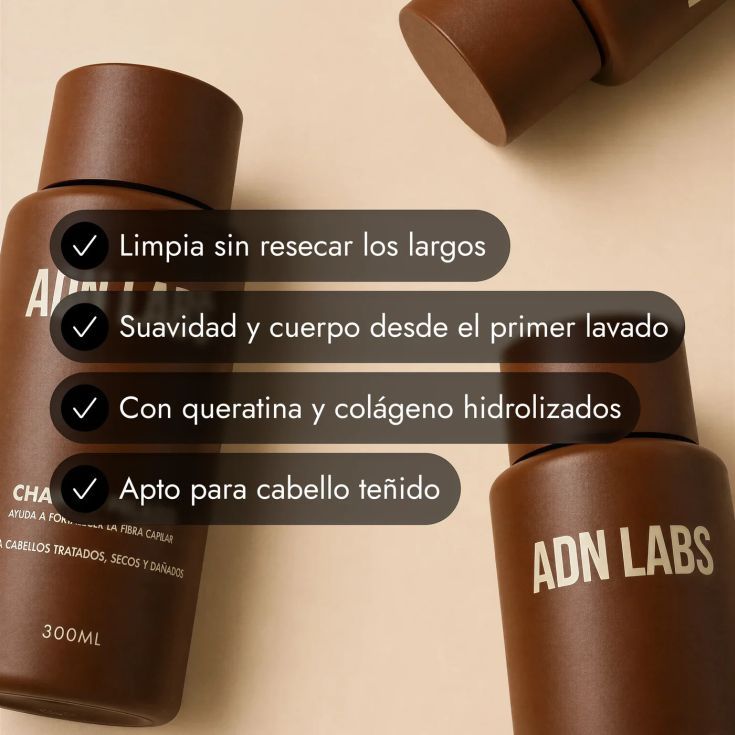 adn labs champu paraa cabellos tratados secos y dañados 300ml
