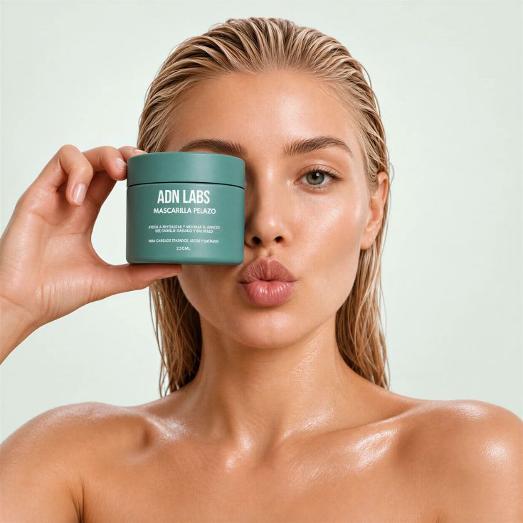 adn labs mascarilla pelo dañado y sin brillo 250ml