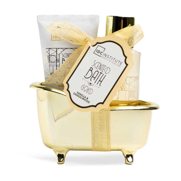 idc institute scented gold mini bath set 2 piezas