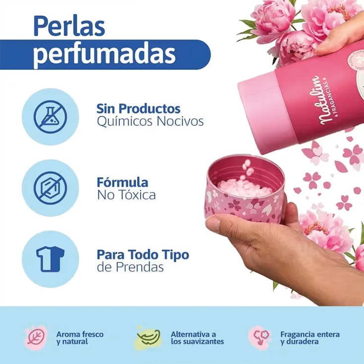 natulim perlas de perfume floral 30 lavados