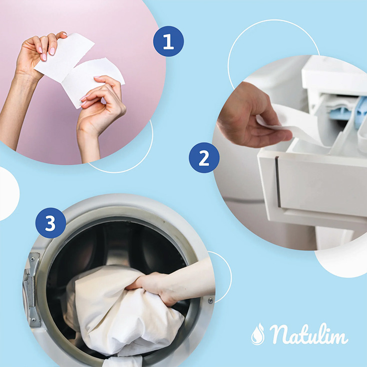 natulim detergente en tiras floral 20 lavados