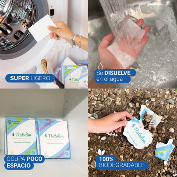natulim detergente en tiras floral 20 lavados