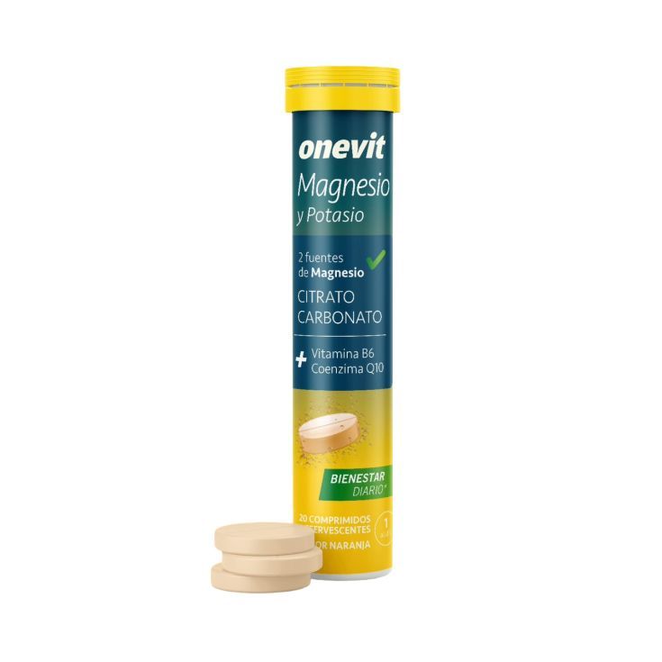 onevit magnesio + potasio + b6 + q10 comprimidos efervescentes 20 comprimidos