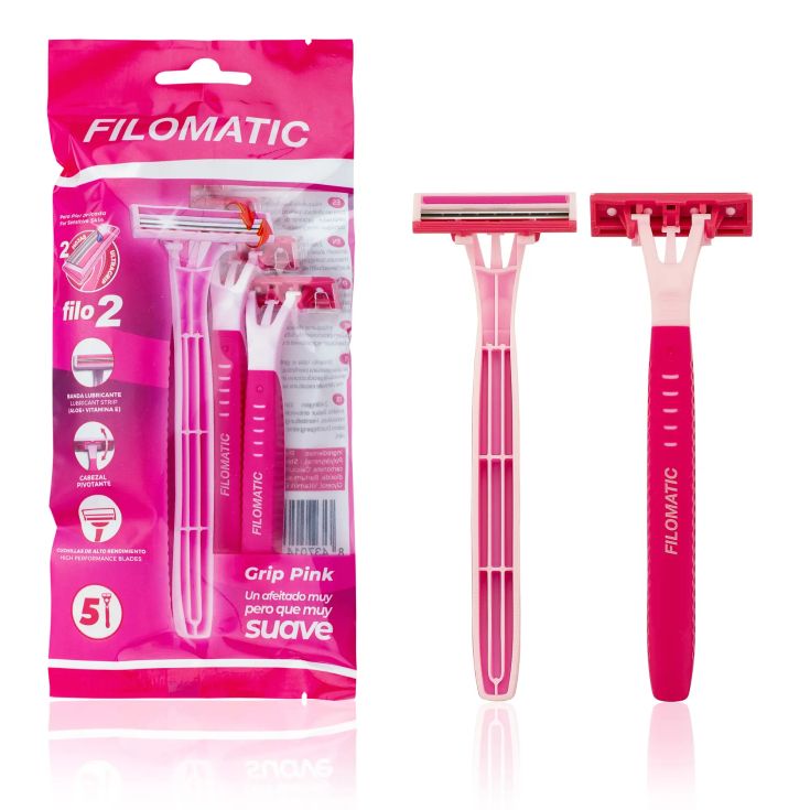 filomatic cuchilla desecheable filo 2 grip pink 5u