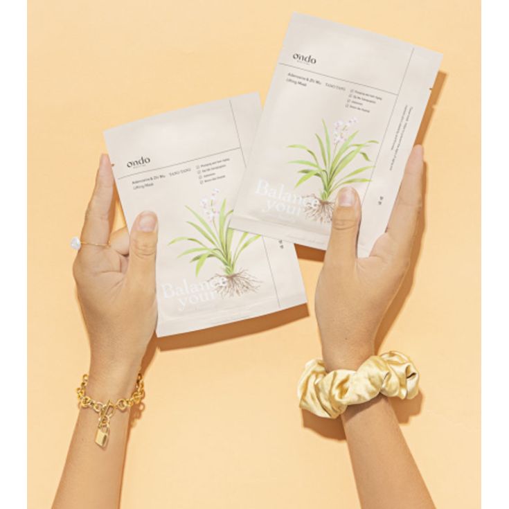 ondo adenosine & zhi mu lifting mascarilla facial cosmetica coreana 