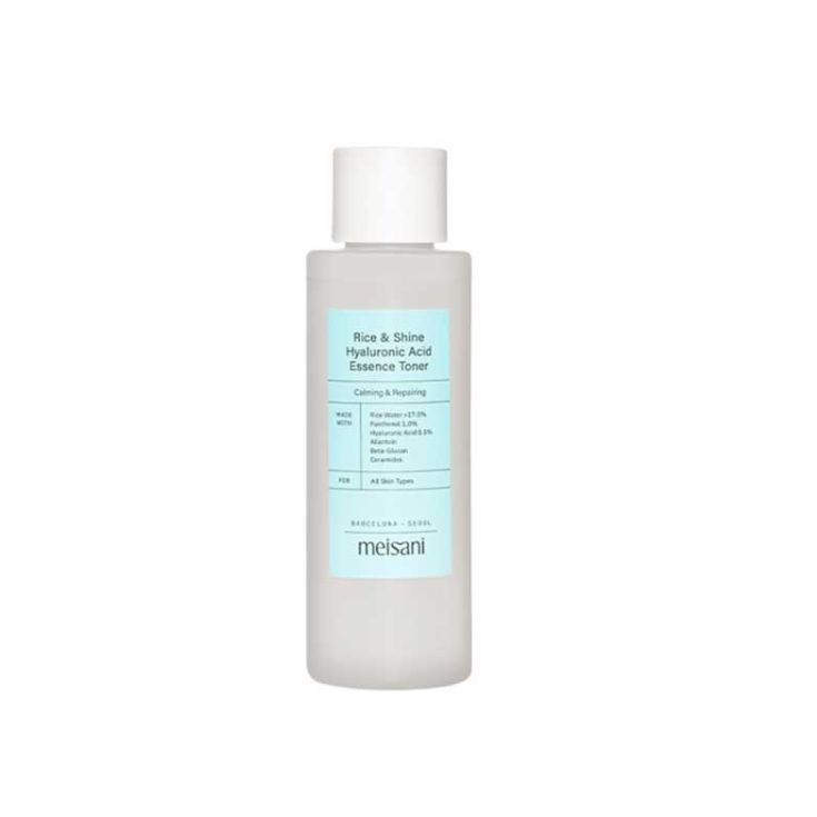 meisani tonico calmante y reparados rice & shine acido hialuronico cosmetica coreana 150ml