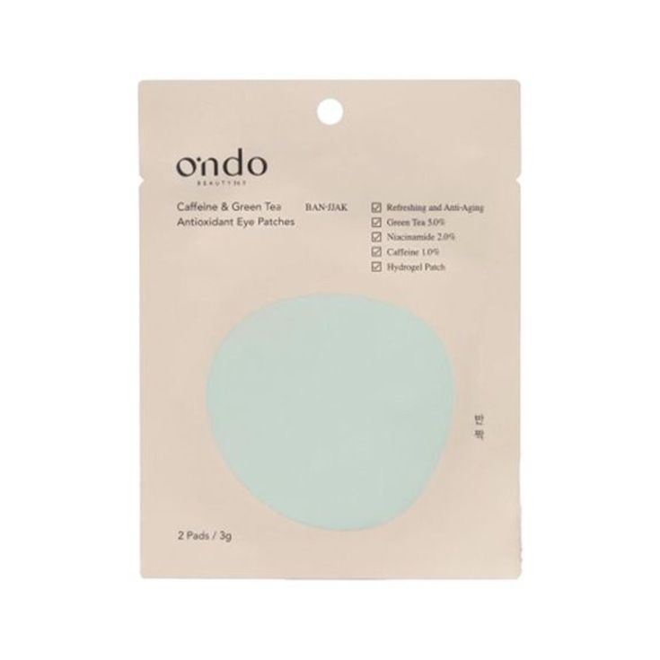 ondo caffeine & green tea antioxidantes parches de ojos cosmetica coreana