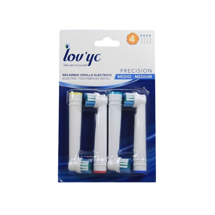 lovyc recambio cepillo electrico precision 4 uds