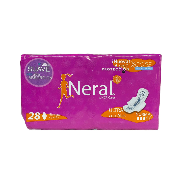 neral compresa ultra normal con alas 28uds
