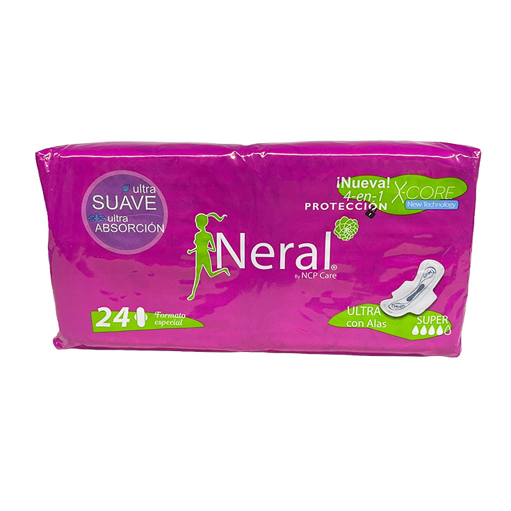 neral compresa ultra super con alas 24uds