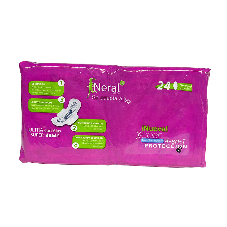 neral compresa ultra super con alas 24uds