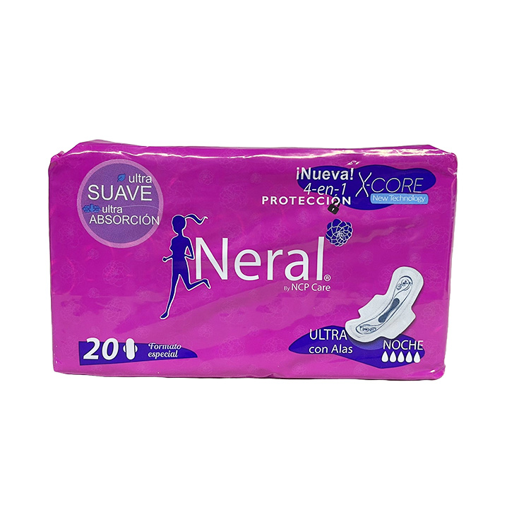 neral compresa ultra noche con alas 20uds