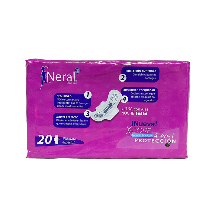 neral compresa ultra noche con alas 20uds