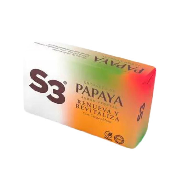 s3 jabon vegetal extracto de papaya