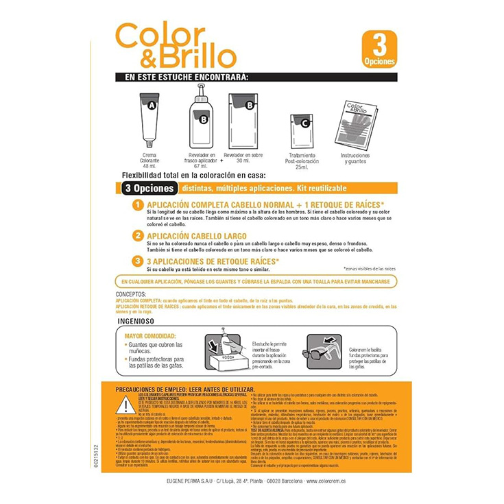 colorcrem color & brillo nº 50 castaño oscuro tinte