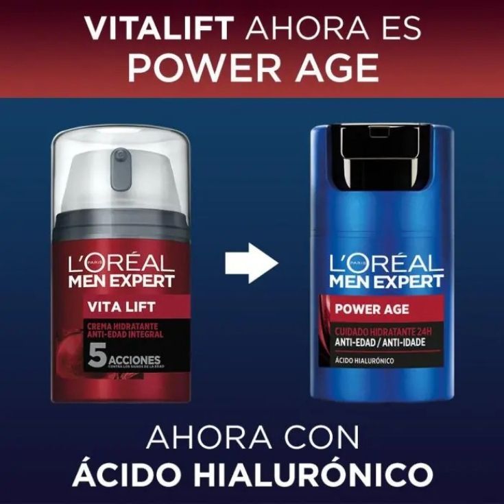 loreal men expert power age anti-edad 50ml cofre 2 piezas