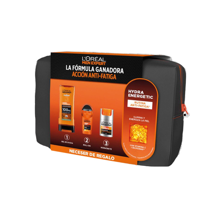 loreal men expert hydra-energetic 3 piezas
