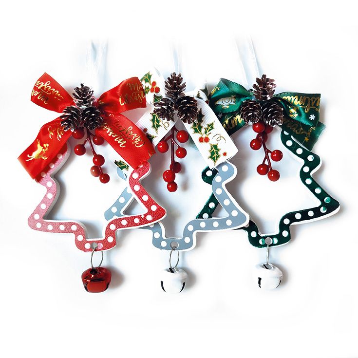 adorno navideño arbol con cascabel