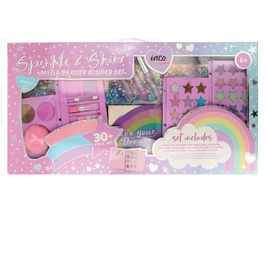 sparkle & shine set de maquillaje infantil 30 piezas